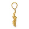 Black Bow Jewelry 14k Yellow Gold 13mm Diamond Cut Filigree Plumeria Pendant - 2 of 4