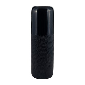 Sagebrook Home Ceramic Vase Contemporary Grooved Design Decorative Table Accent - 1 of 4