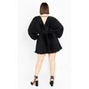 Women's Plus Size Chloe Pleat Dress - black | CITY CHIC - 3 of 4