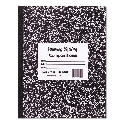 Roaring Spring Marble Cover Composition Book Wide Rule 8 1/2 x 7 48 Pages 77333