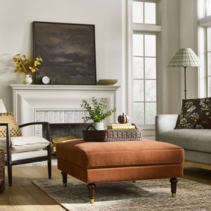 Mercer Cocktail Ottoman Rust - Threshold™ designed with Studio McGee - 1 of 4