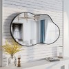 Apmir Irregular High-Strength Tempered Glass and Aluminum Alloy Framed French Cleat Mounted Wall Decor Bathroom Vanity Mirror - 4 of 4
