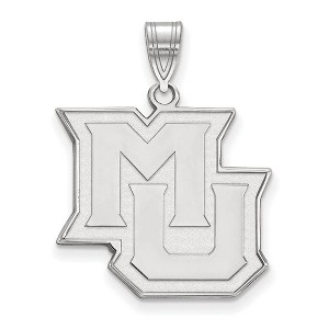 Black Bow Jewelry 10k White Gold Marquette Golden Eagles NCAA Large Pendant - 1 of 3