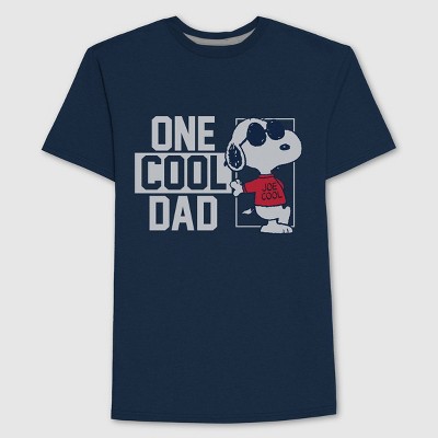 Men's Peanuts Cool Dad Short Sleeve T-Shirt - Navy Blue