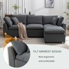 Convertible Sectional Sofa, 4 Seat L-Shaped Couch With Reversible Chaise, Sloped Armrest, Modern Upholstered Sofa For Living Room Apartment - 4 of 4