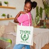 City Creek Prints Teacher Life Books Canvas Tote Bag - 15x16 - Natural - 2 of 2
