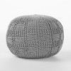 20''X 20''Round Pouf, Handcrafted Modern Design Ottomans Poufs, Ottomans Small For Living Room-Cuddlewood - 3 of 4