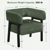 Yaheetech Set of 2 Corduroy Barrel Accent Chairs with Solid Wood Legs, Pocket Coiled Seat for Living Room, Bedroom, Dark Green - 3 of 4