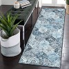 Washable  Area Rug, Non-Slip TPR Backing, Stain Resistant, Vintage Floral Design, Foldable Low Pile Accent Carpet for Living Room & Bedroom - 3 of 4