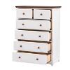 Acekool 6-Drawer Tall Dresser Chest with Sturdy Frame, Spacious Storage in Elegant Espresso White for Bedroom and Living Room - 4 of 4