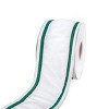 3" Dupioni Double-Sided Ribbon White & Green - National Tree Company - 4 of 4