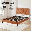 Platform Bed Frame Modern Upholstered Design with Under-Bed Storage for Bedroom Queen Size - 3irtyhousy - 4 of 4