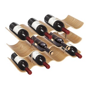 YIYIBYUS 3 Tiers Wavy Wine Bottle Holder, Wine Rack - 1 of 4