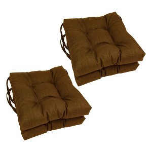Blazing Needles, 16-inch Spun Polyester Solid Outdoor Square Tufted Chair Cushions (Set of 4) - 1 of 1