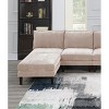 NicBex Couches for Living Room 6pcs Modular Sectional Sofa Set Modern Upholstered Sofa Couch 4x Armless Chairs 2x Ottomans, Pink - 3 of 4