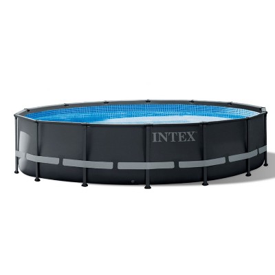 Intex 26309ST 14 Foot x 42 Inch Ultra XTR Frame Round Above Ground Swimming Pool with Liner, Ladder, Filter Cartridge Pump, Ground Cloth, & Cover