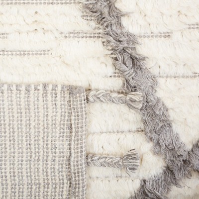 Elevated Ivory Hand-Knotted Wool Area Rug 8' x 10'