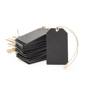 Juvale 24 Piece Chalkboard Tags - Hanging Mini Wooden Chalkboard Signs Chalkboard Labels, Ideal for Price Tags, Message Tags, Decorative Labels, - 1 of 4