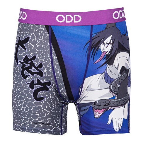 Odd Sox, Naruto Anime, Sasuke, Men's Fun Boxer Brief Underwear, 3Xlarge