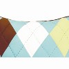 C&F Home 18" x 18" Argyle Aqua Quilted Pillow - 2 of 4