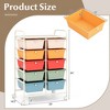 Tangkula 10-Drawer Rolling Storage Cart Tools Scrapbook Paper Organizer on Wheels Macaron - image 3 of 4