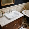 Aquaterior Rectangle Drop In Bathroom Sink w/ 3 Hole Faucet Widespread 2 Handle - 2 of 4