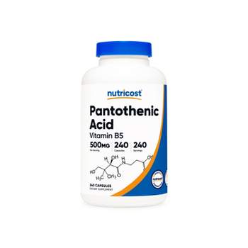 Nutricost Vitamin B5 (Pantothenic Acid) Capsules (500 MG) (240 Capsules)