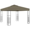 vidaXL Gazebo Outdoor Canopy Patio Pavilion Sun Shelter Party Tent Marquee - Taupe - 2 of 4
