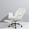 Mshliw PU Leather Executive Office Chair with Footrest, 155° Recline, Adjustable Height, Swivel Wheels & Ergonomic Foam Padding - 3 of 4