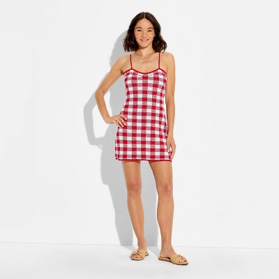 Women Mini Americana Check Sweater Dress – Wild Fable Check