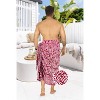HAPPY BAY Men's SarongBeach Cover Ups Wraps Swim One Size Pink Geometric - 3 of 4