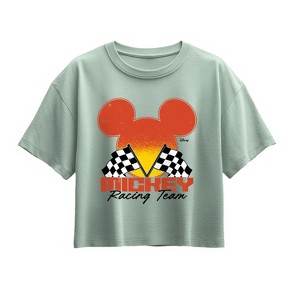 Girls' - Disney - Mm Racing Short Sleeve Boxy Graphic T-Shirt - 1 of 2