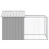 vidaXL Chicken Cage with Extended Run, Comfortable Living Environment for Chickens, Durable Galvanized Steel Construction, Light Gray - 4 of 4