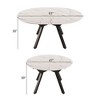 NicBex 47-63" Dining Table Set for 4 Modern Extendable Dining Table Metal Legs with 4 PU Chairs - 3 of 4