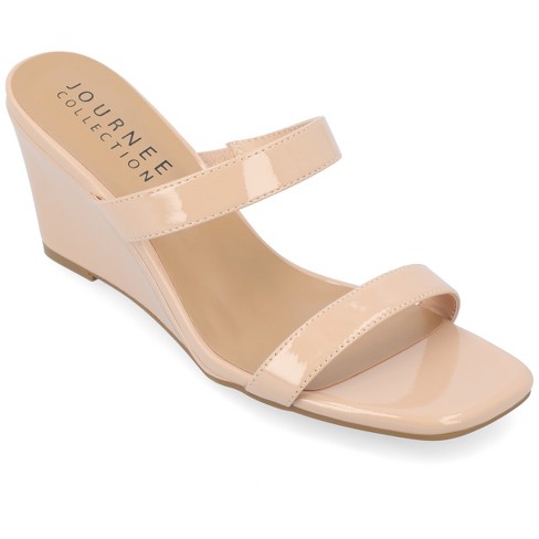 Nude wedge sandals hotsell