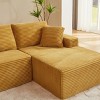 VASIP L-Shaped Left Lounge Chair Cloud Sectional Modular Sofa with Deep Seat,  for Living Room, Apartment, Bedroom No Assembly Required,Black - 2 of 4