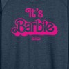 Women's - Barbie - It's Barbie Pink Lightweight French Terry Wide Neck Long Sleeve Shirt - 2 of 4