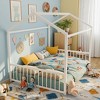 Polibi Montessori Metal House Floor Bed Frame with Vertical Guardrails - 2 of 4