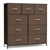 Crestlive Products 9-Drawer Extra Wide Fabric Dresser for Bedroom Clothes Storage Tower with Sturdy Steel Frame Wood Top Easy Pull Bins Wood Handles - 2 of 4