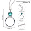 Unique Bargains 3X Magnifying Glass Necklace for Women Reading Gift Jewelry - 2 of 4
