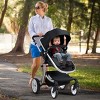 Infans Folding Aluminum Infant Bassinet Reversible Baby Stroller W/ Diaper Bag Black - 3 of 4
