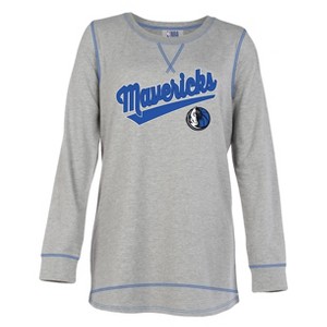 NBA Dallas Mavericks Women's Gray Long Sleeve Team Slugger Crew Neck T-Shirt - 1 of 4