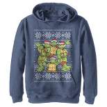 Boy's Teenage Mutant Ninja Turtles Ugly Christmas Sweater Pull Over Hoodie