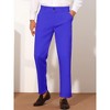 Lars Amadeus Men's Slim Fit Flat Front Solid Color Skinny Business Dress Pants - 2 of 4