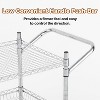 Heavy Duty  Wire Rack Cart On Wheels,Commercial Grade Rolling Utility Cart for Kitchen Pantry Steel Frame with Handle & Shelves - 4 of 4