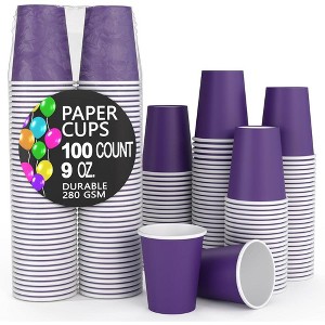 Crown Display 9 oz. Disposable Coffee Cups Paper Cups Hots Drinks/Cold Cups Durable Disposable Hot Tea Cup Disposable - 1 of 4