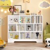 Book Shelf, Cubes Storage Organizer, Freestanding Bookshelf Cube Shelf for Bedroom, Living Room, 3-Tier Open Bookshelf Wooden Bookcase - 4 of 4