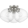 Livex Lighting Catania 3 - Light Semi-Flush Mount in  Brushed Nickel - 4 of 4