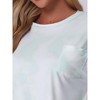 cheibear Women's Cotton Tie Dye Long Sleeve Round Neck Shirt with Drawstring Long Pants Pajama Set - 4 of 4