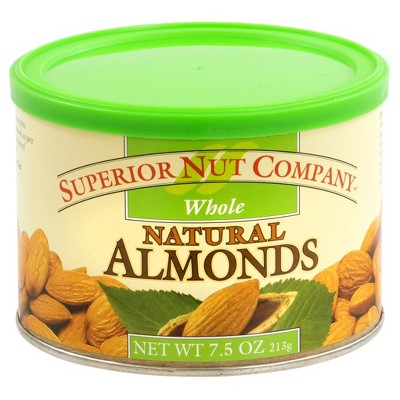 Superior Nut Whole Natural Almonds - 7.5oz - 12 ct